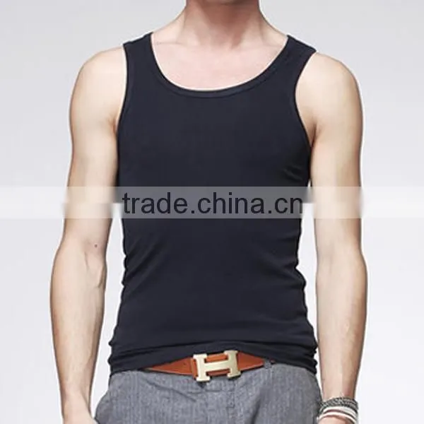 Men cotton spandex tube, men cotton vest top, custom tank top