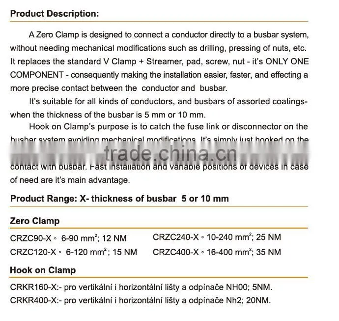 Fuse connector Zero Clamp CRZC120-x Fuse Accessories for electronics made in China