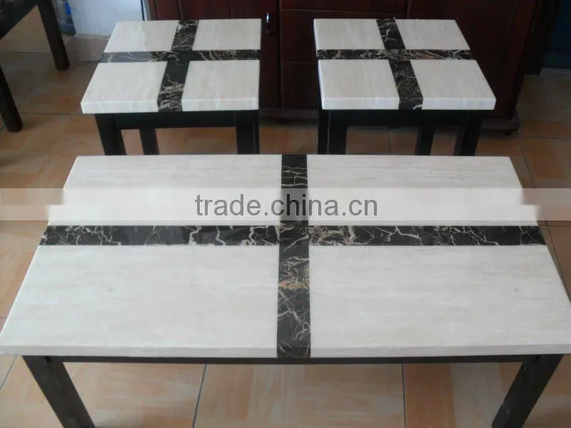 Beggie color Faux Marble Coffee Tables