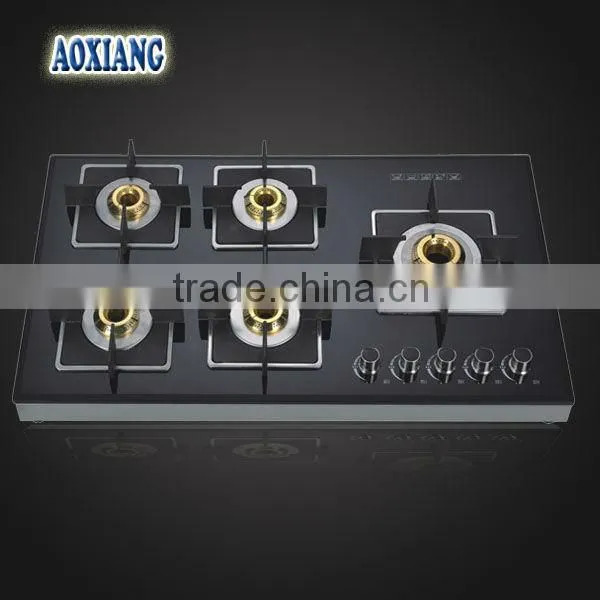 Kitchen 5 Burner Built-in Tempered Glass Gas Stove/ Gas Stove/ Gas Cooker AX-1224