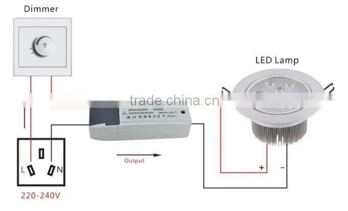 18w dimmable led driver for ceiling light