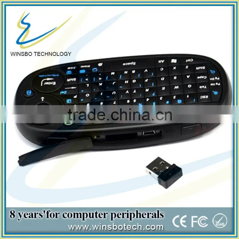 handhold mini wireless keyboard and mouse for apple android/ pc/ tablets/ tv box