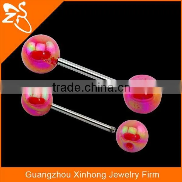 Multicolor Straight Industrial Barbell For Ear Piercing