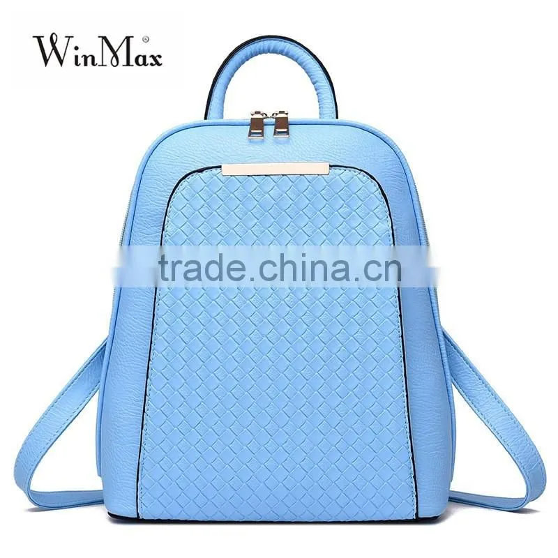 Leisure Knitting Teenage High Quality School Backpack Bags for Girls