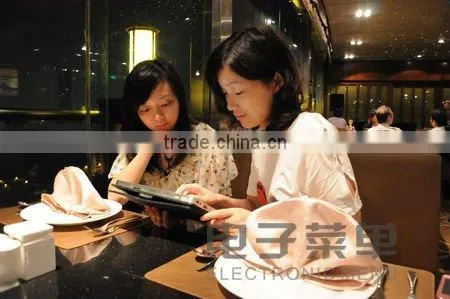 9.7 inch wireless e-menu order system for restaurant