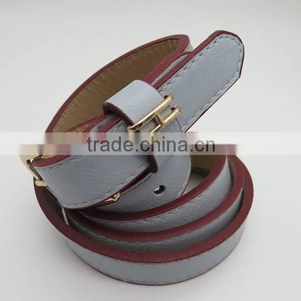 Fashionable Colorful Skinny Belts for Women in Wholesale