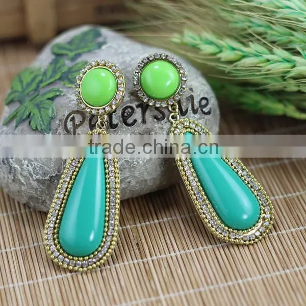 colombian emerald green earring, vintage emerald earrings
