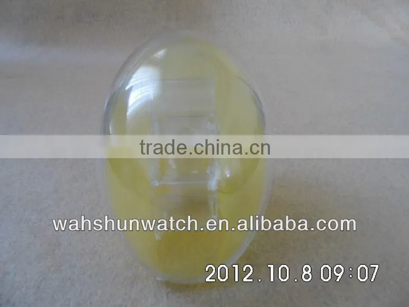 wholesale cheap plastic egg shape watch packaging box with your own logo