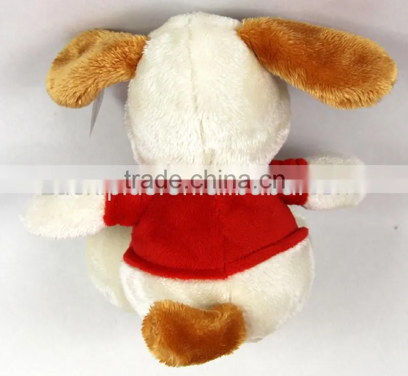 Luckiplus Hot Sale First Class Happy Puppy In Red Cloth SafeTechnology Toy For Kids