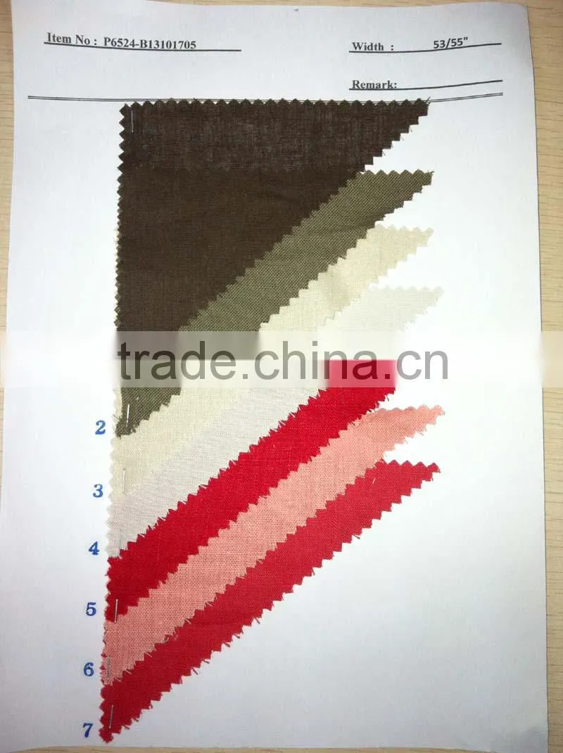 Cotton Linen stock lot fabrics:P6524-B13101705