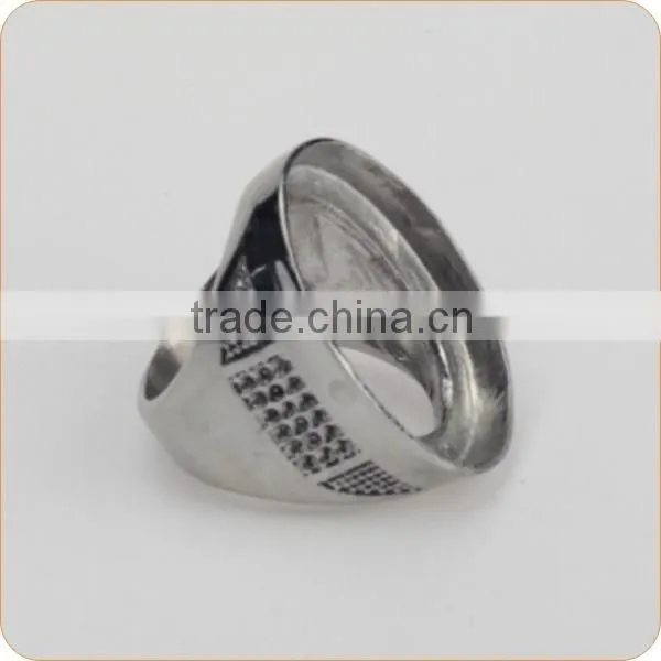 Gold Plating Mens Titanium Ring Without Stone