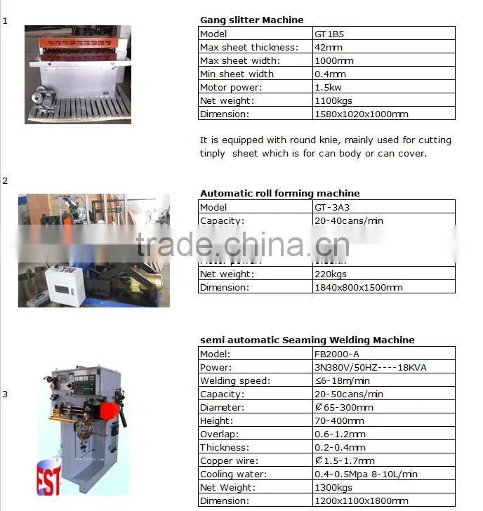 10-25L Metal Round Three Pieces Can Making Machine