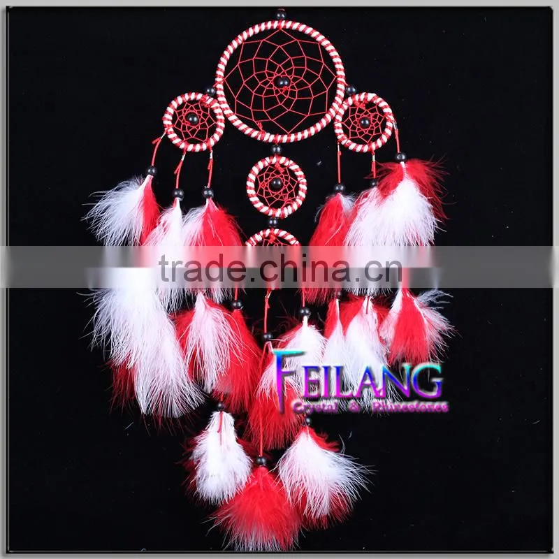 blue Rings feathers dreamcatcher