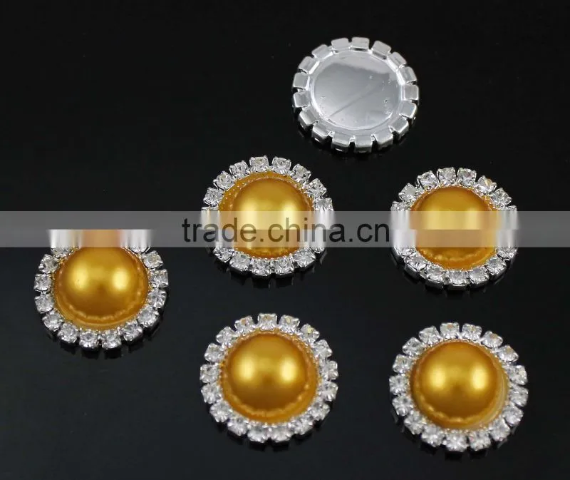 Top Seller Round Flatback Rhinestone Embelish Buttons for Garment 2308AP01