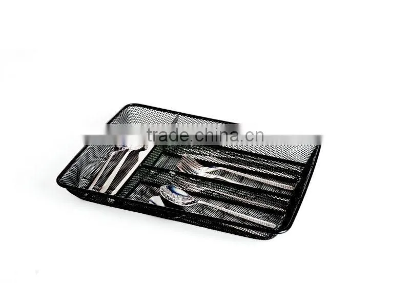 black metal cutlery tray/metal wire kitchen organizer B82167