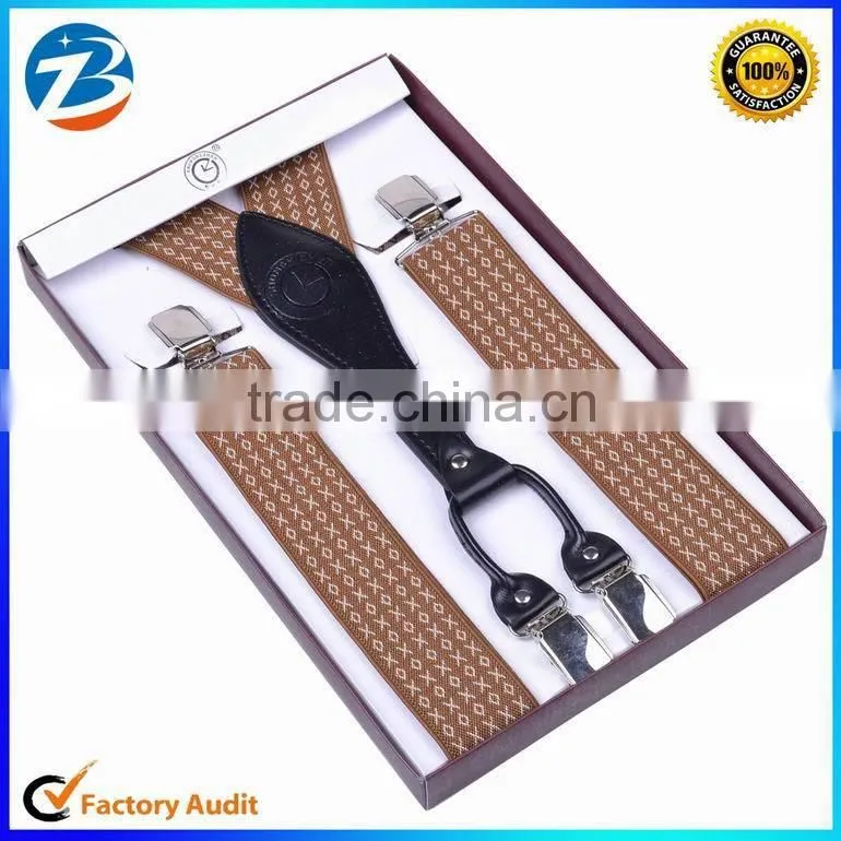 Hot Promotional Gift Jacquard Design Mens Suspender