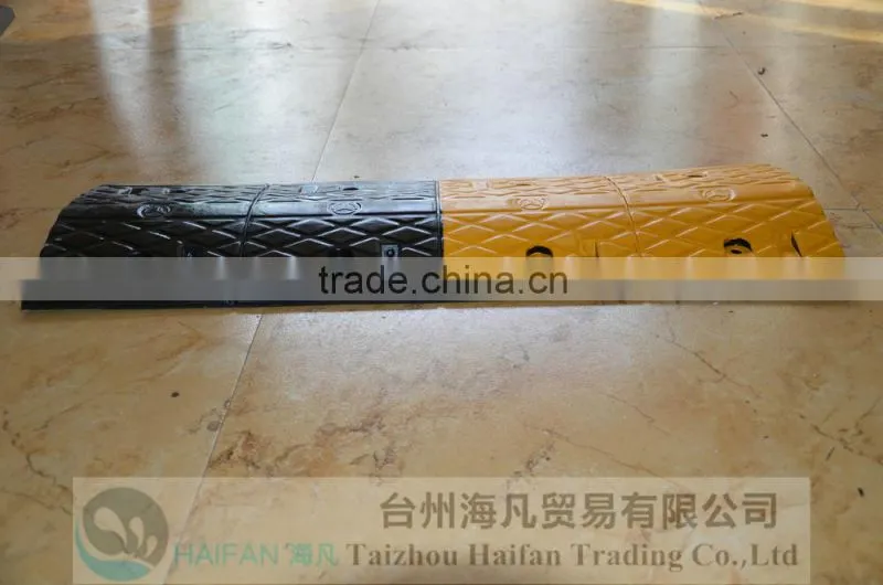 1000*350*50mm Durable Reflective Speed hump for Crossroads/High quality hot sell rubber speed bump used in Intersection
