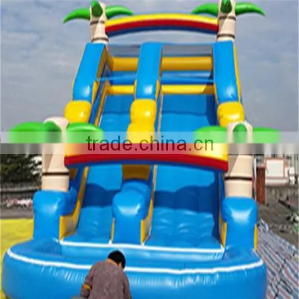 cheap price inflatable water slide with pool,2 in 1 inflatable water slide for sale