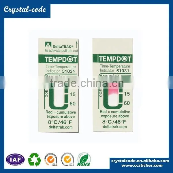 Professional design high quality waterproof pet temperature indicator label