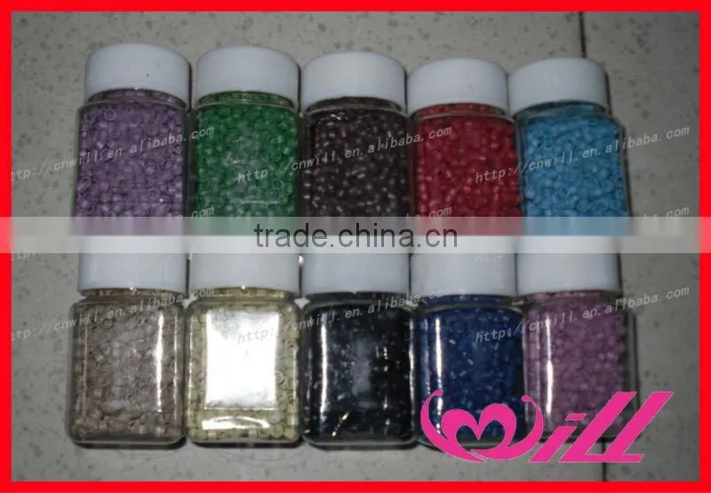 hair salon products wholesale silicon micro ring hair extension micro beads screw micro rings for hair extension