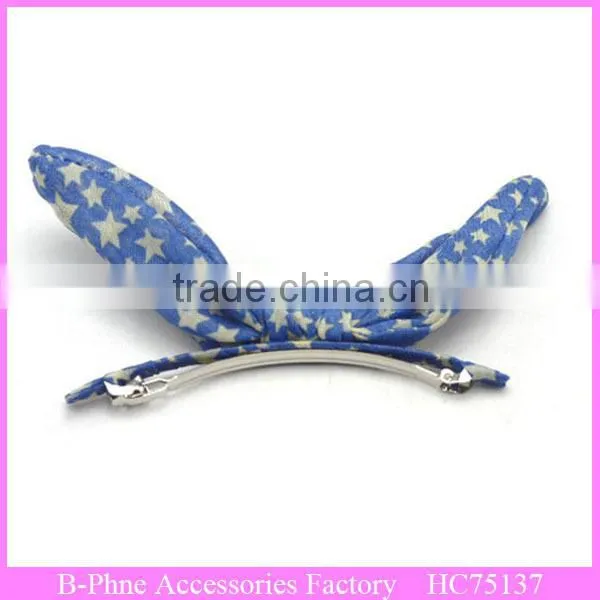 Fashion star printed korean hair accessories with barrette