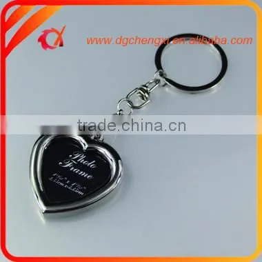 oval magnetic photo frame key chain