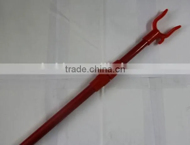 PVC cover and powder coating Telescopic cloth hanger fork with high quanlity