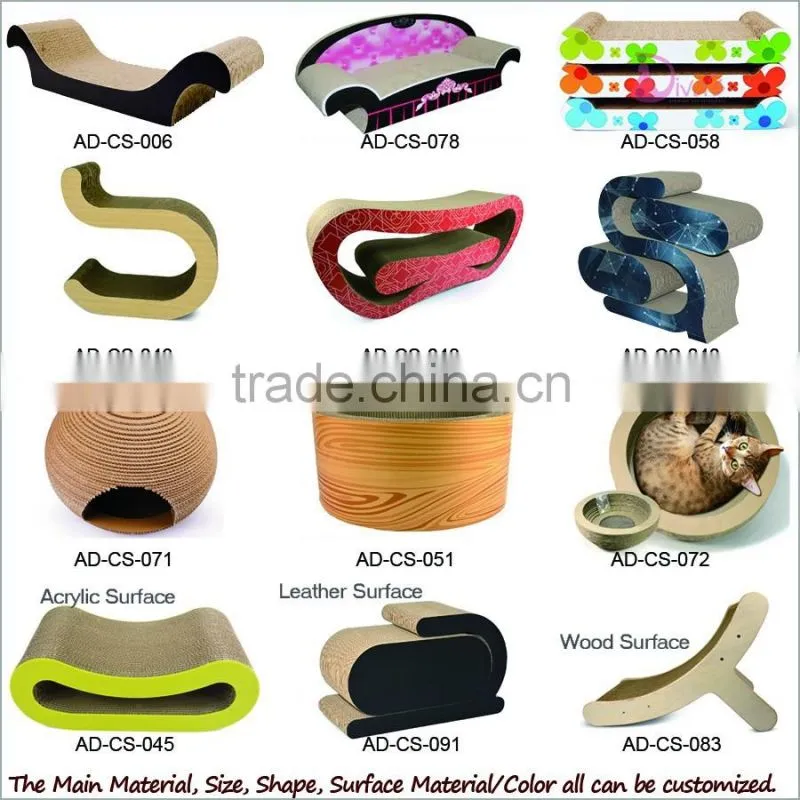 China supplier Trangle Three Sides Corrugated Cardboard Cat Scratcher Best cat scratch post