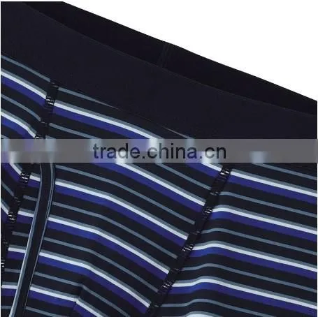 Stylish antimicrobial quick dry stripe microfiber men underwear briefs boxer shorts