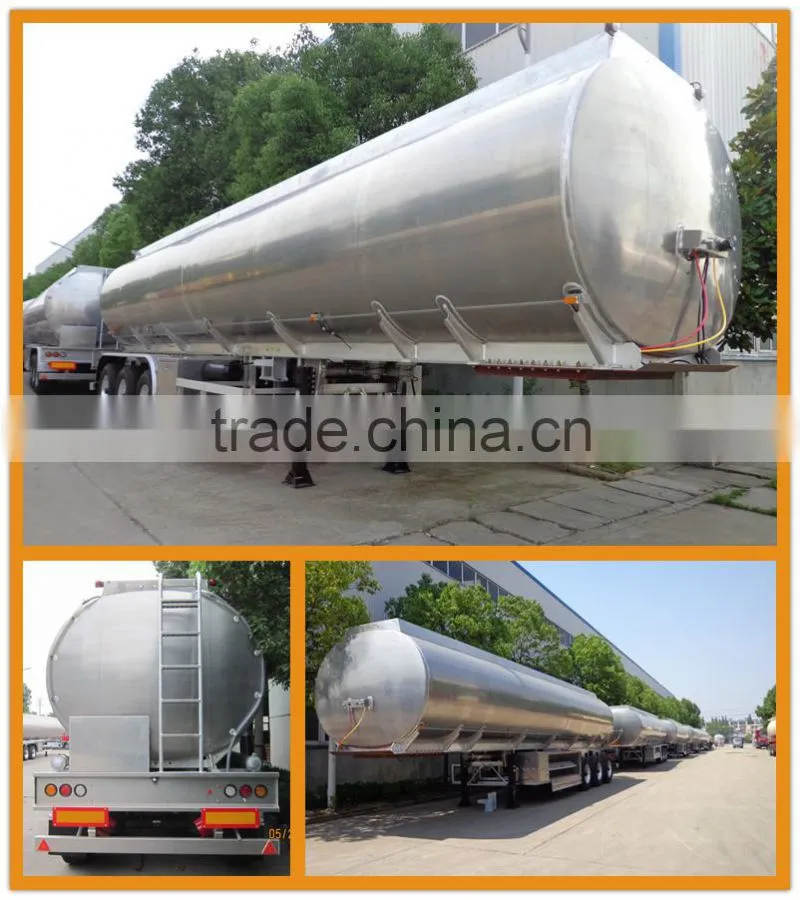 stainless steel tank trailer, 50000 liters stainless steel tank truck trailer, stainless steel fuel tank semi trailer