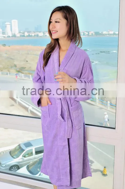 promotional plush microfiber sexy women winter bathrobes