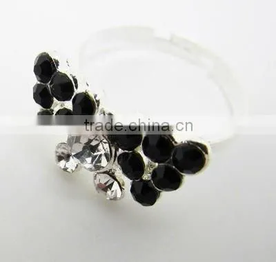 Colorful rhinestone butterfly rings,2013 fashion ladies rings,Fashion accessories