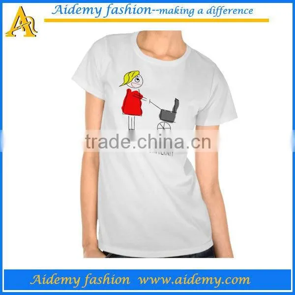 Ladies wholesale branded trendy 100% cotton wholesale blank maternity t shirts
