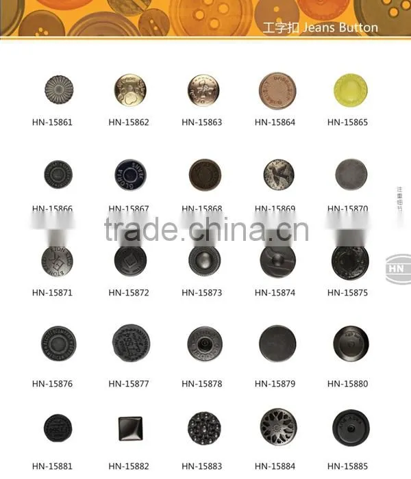 Fashion rhinestone metal jeans button