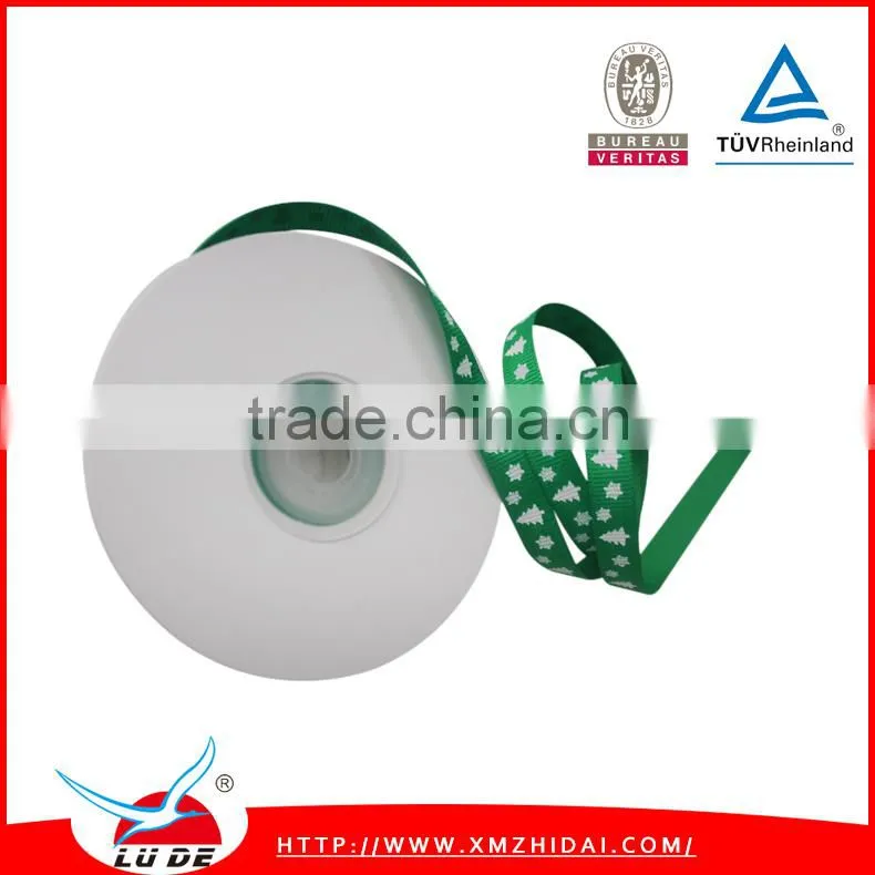 2016 Custom factory printed satin ribbon for christmas decoration