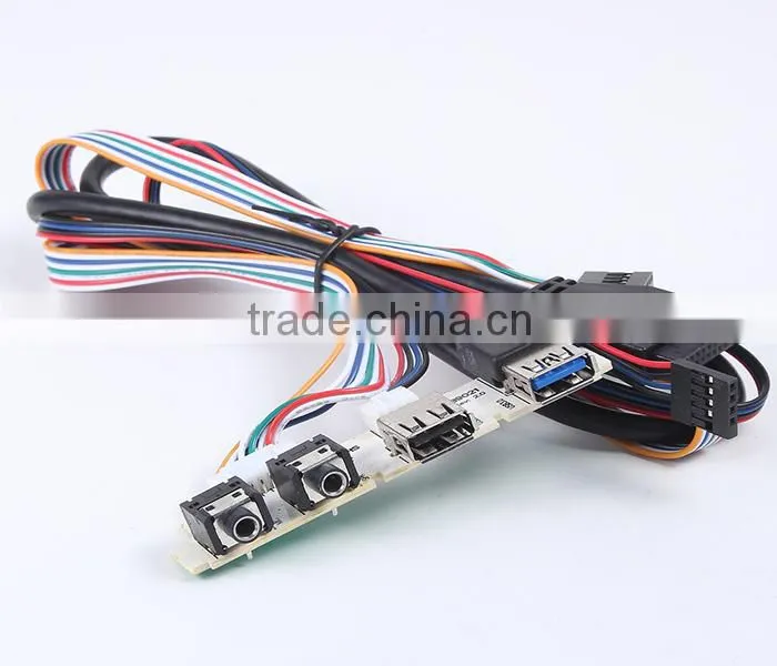 USB 3.0 Panel mounted cable adding two USB ports and audio port for PC