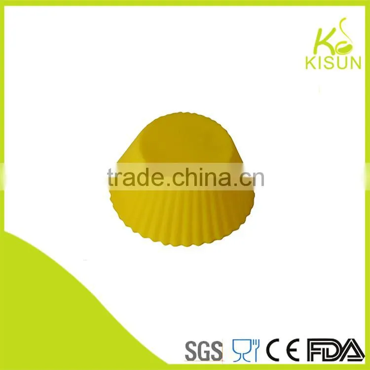 colorful silicone roundness shape cupcake mould