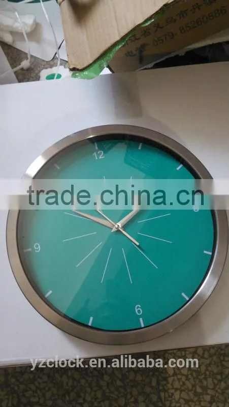 Stainless steel wall clock 2014
