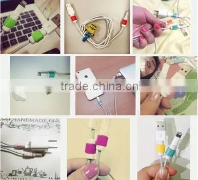 Hot selling cellphone cord protector , earphone cable protector , mobile phone data cable silicone protector