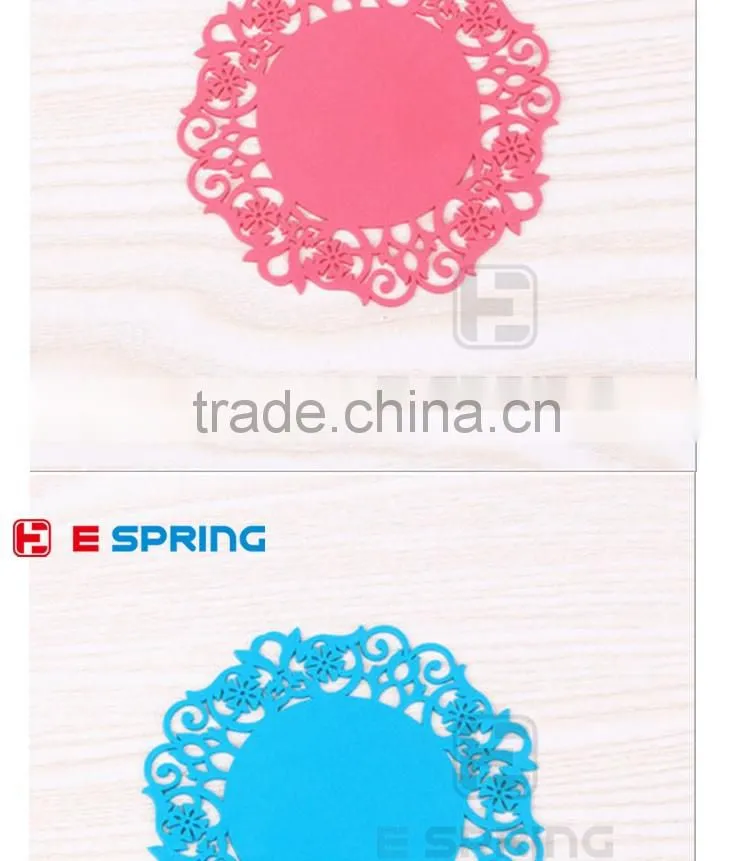 Coffee Cup Mat Eco-friendly Heat resistant Customize LOGO 6 Colors for your choose Silicone Mat