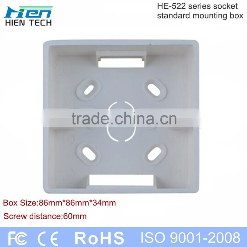 86 type mounting box for HE-522 series and HE-530 series USB wall socket using