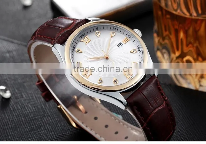 China Watch Factory Newest Design Waterproof Fashion Leather Watch, Wholesale Promotional men Watch