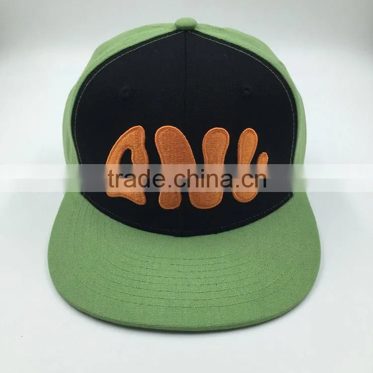 Customized Snapback Baseball Cap With Embroidered Logo