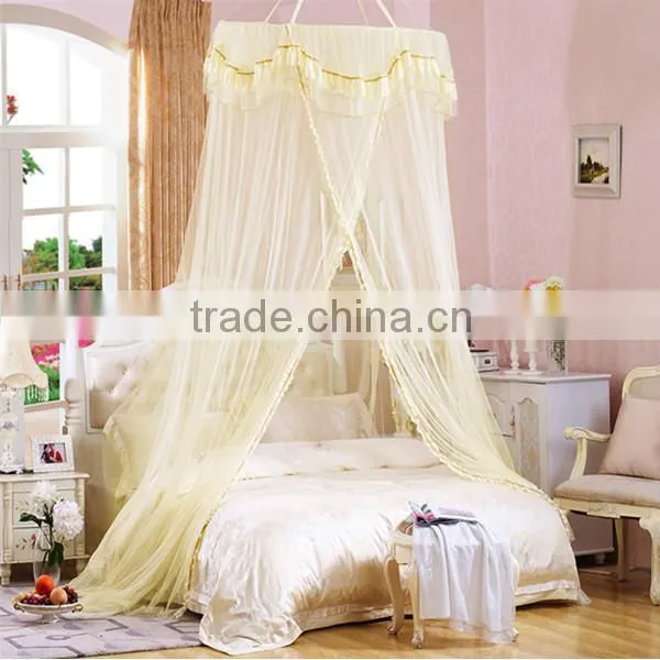 Cricular round Double Lace Curtain Dome Bed Canopy Dedroom decorative Mosquito net