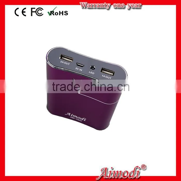 Aluminum alloy portable power bank latest design power bank 6000 mAh BP02