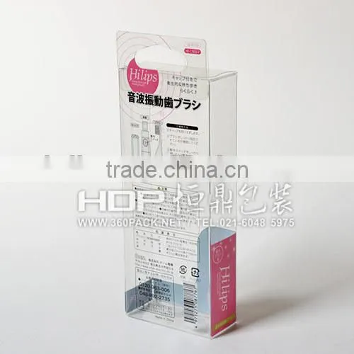 high grade foldable plastic box with hang tab