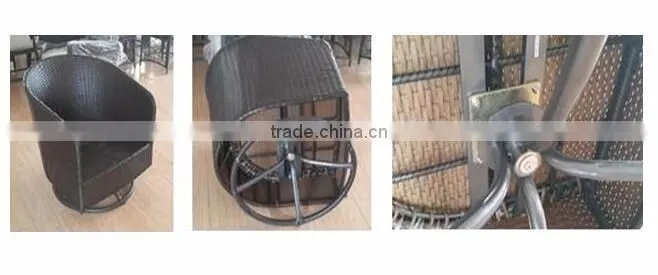 weatherproof and fireproof rattan garden cheap swivel chair