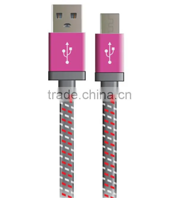 2015 Newest Arrival Colorful Usb Data Cable For Samsung Mobile Phone