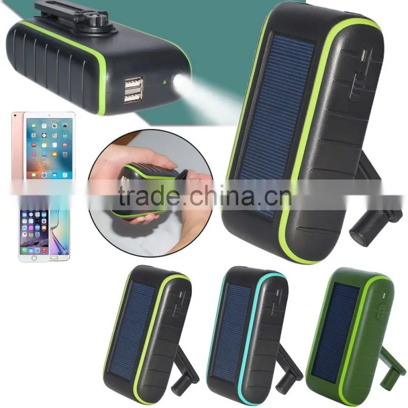 Fast charge outdoor urgent hand dynamo crank mobile charger , universal power bank charger