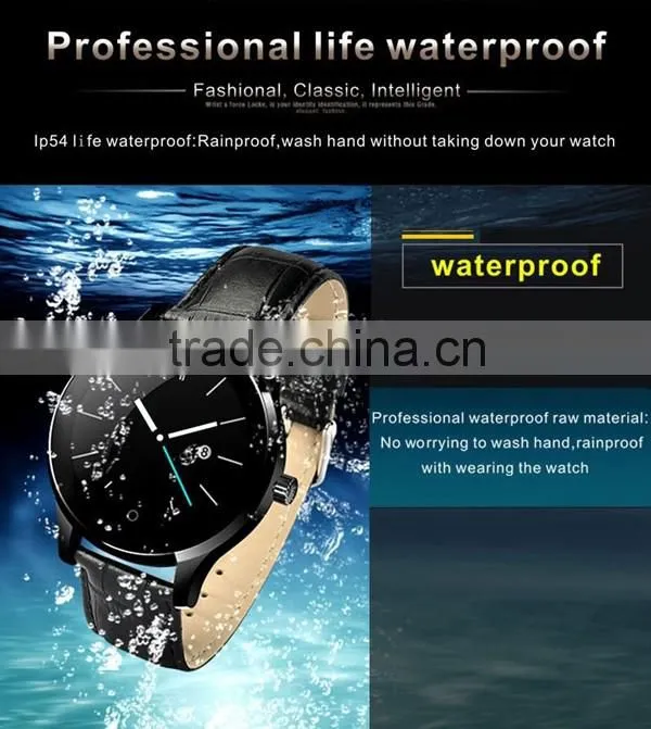 Wholesale MTK2502C Round IPS Touch Screen Smartwatch K88H Bluetooth Camera Watch with Sim Card and Heart Rate Monitor